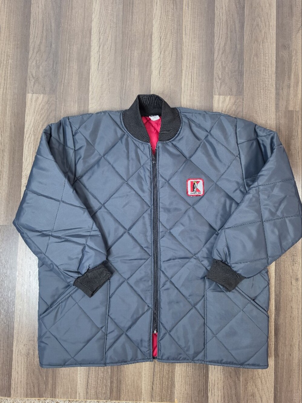 VTG 80s K Brand Penguin Quilted Cooler Jacket Made In USA Workwear Streetwear. M